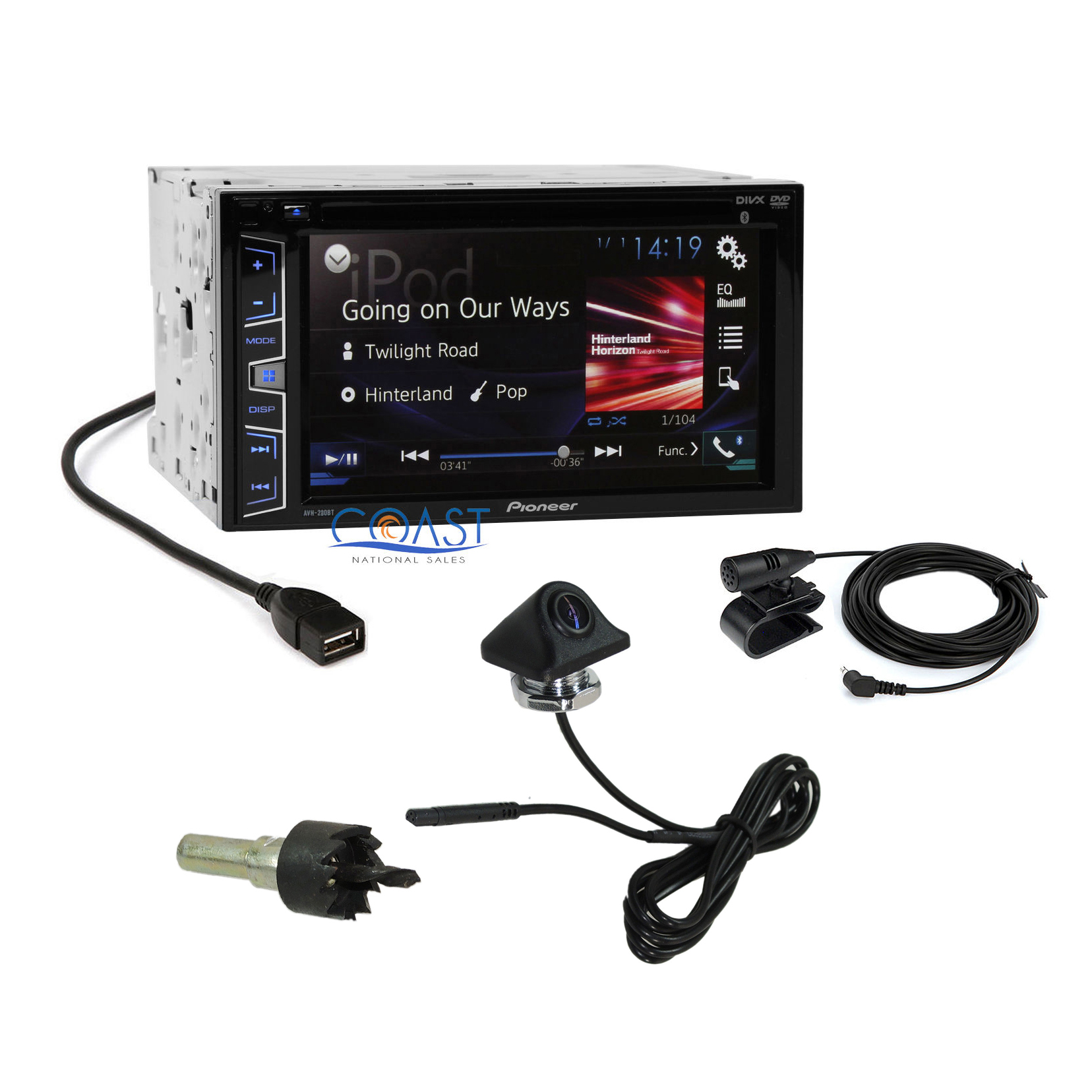 Pioneer 6.2" Touchscreen DVD Bluetooth Radio Receiver w/ Rearview