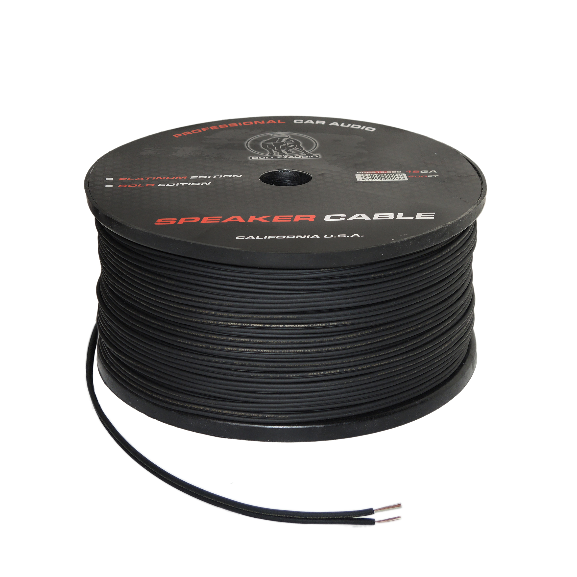 Black 600 Ft 18 Gauge AWG Car Home Audio Speaker Wire Cable Spool BGES18.600 eBay