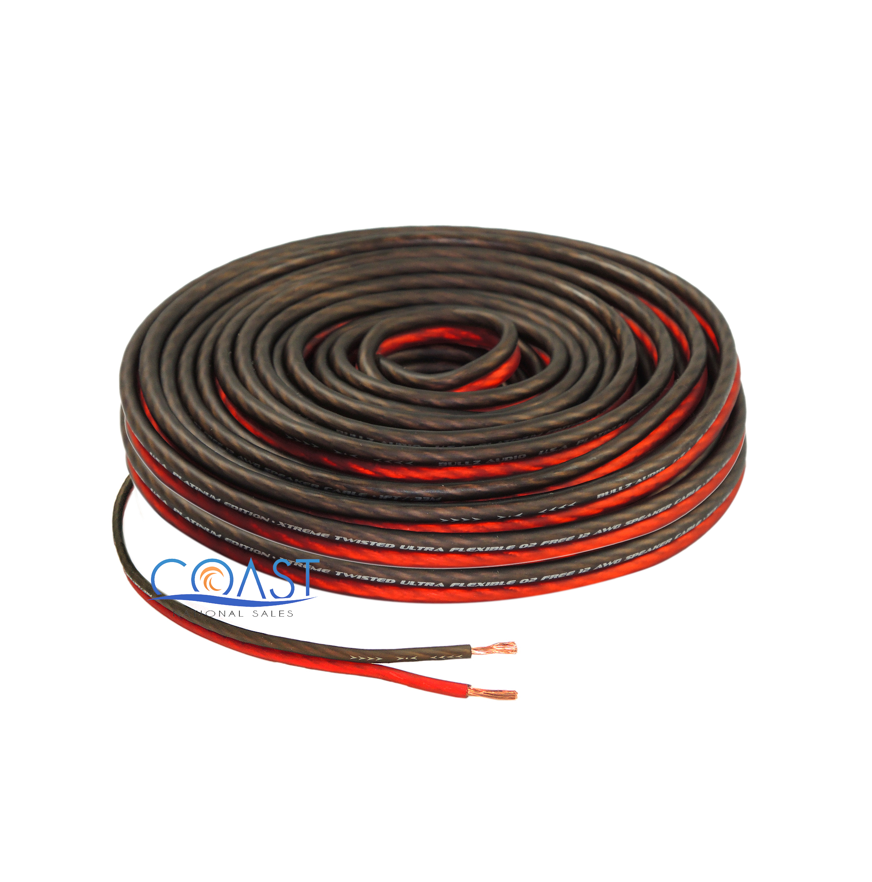 Red 50 Ft True 12 Gauge AWG Car Home Audio Speaker Wire Cable Spool BPES12.50 eBay