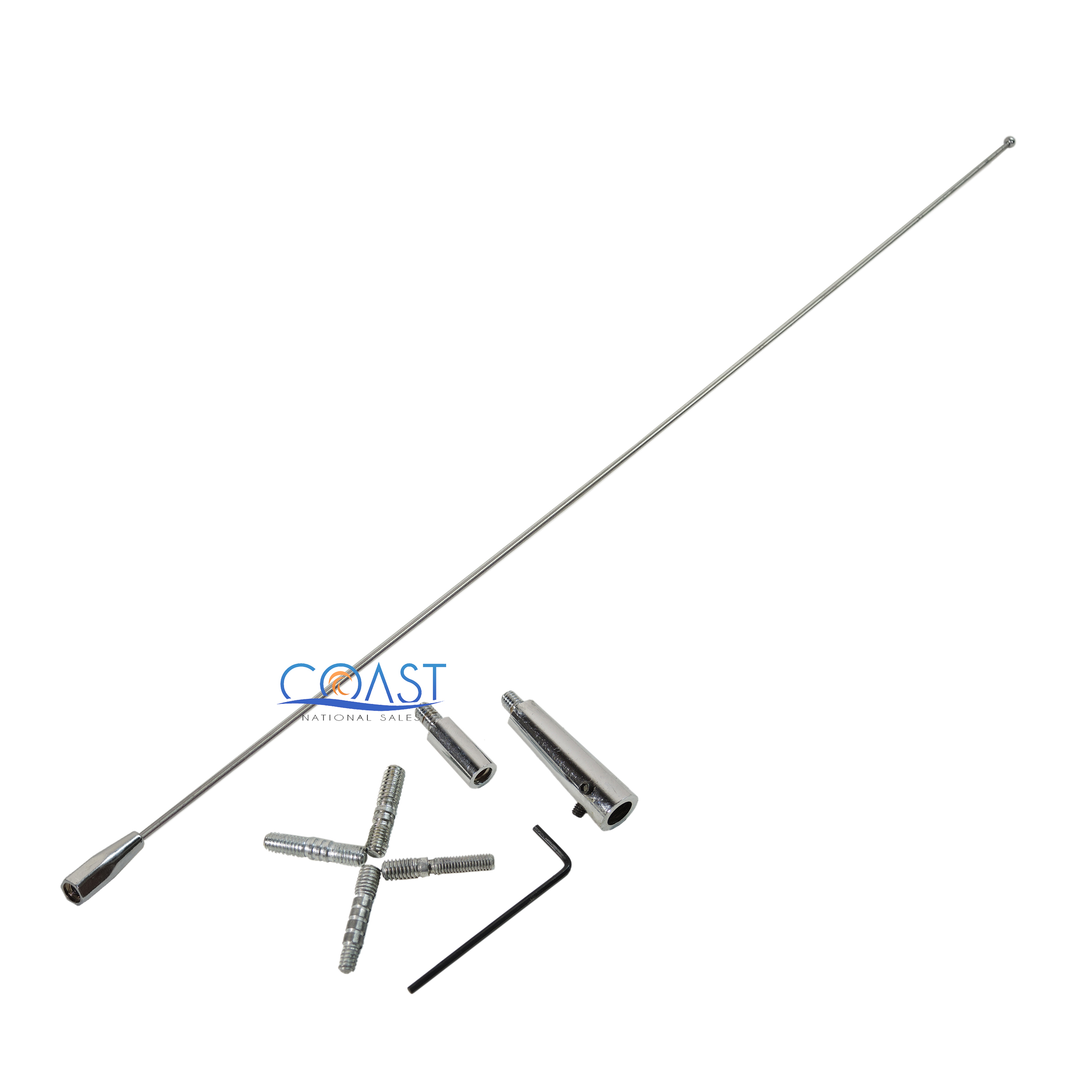 Universal 31" Radio Replacement Top Mount Screwin Antenna Mast w/ 6