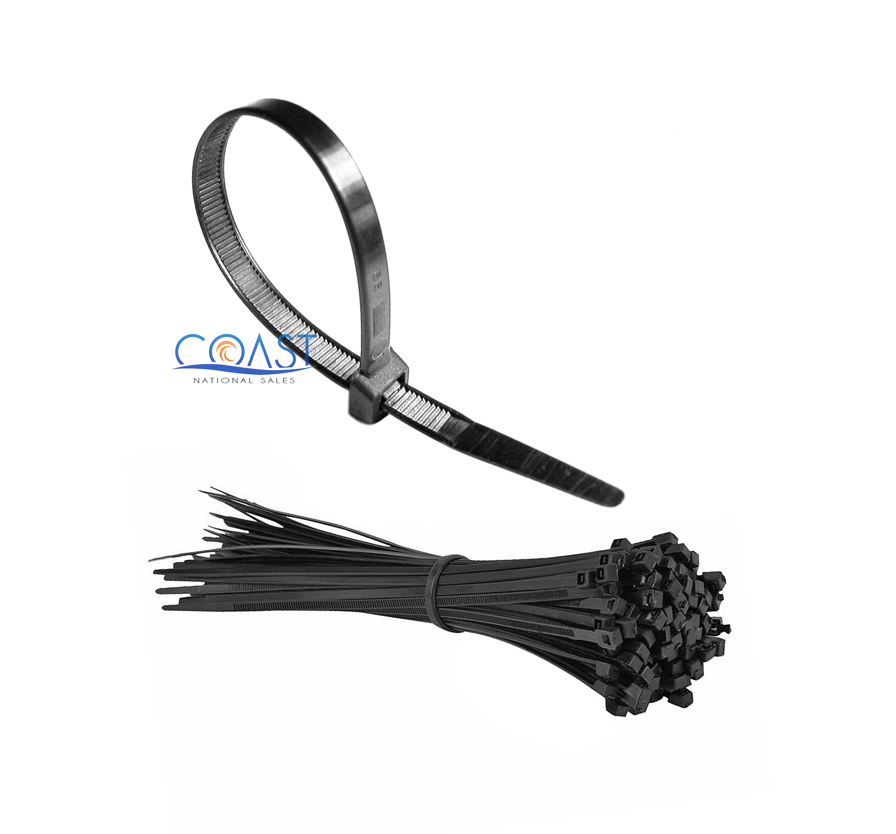 8" Black Plastic Cable Wire Zip Tie Lock Tie 100 pcs eBay