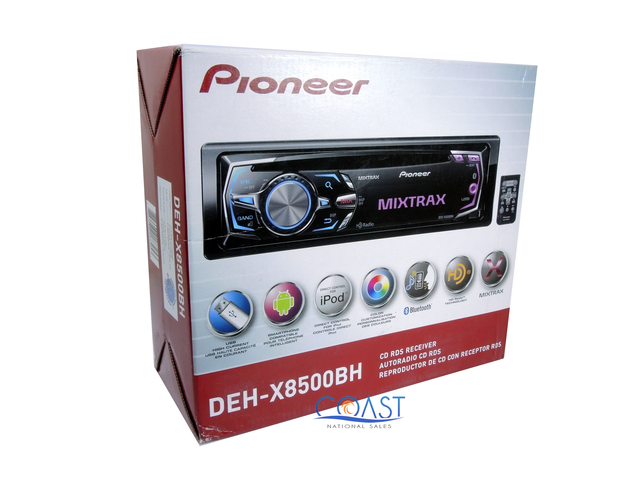Pioneer DEH X8500BH CD MP3 HD Radio Bluetooth Receiver With Iphone