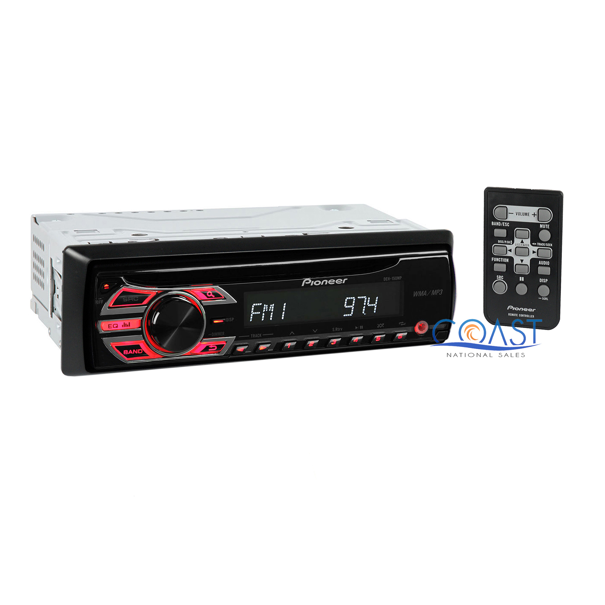 Pioneer DEH150MP CD MP3 WMA Receiver w/ 3.5mm Auxiliary Input & Remote