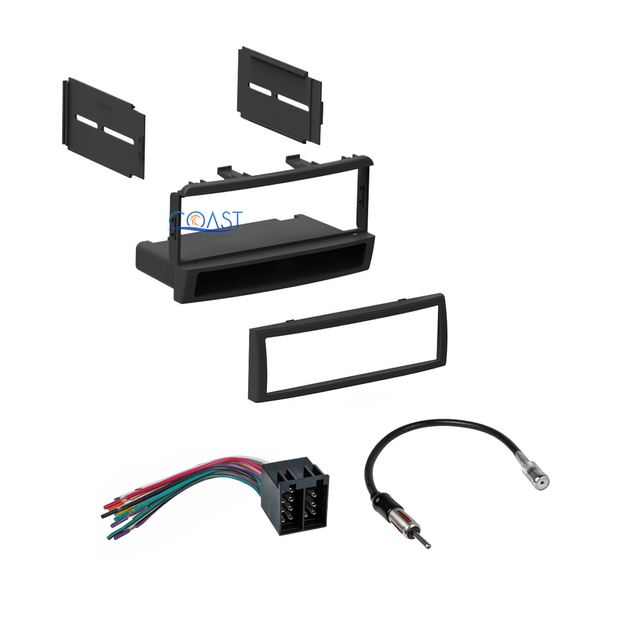 Single DIN Radio Dash Kit harness Antenna for 2000-2004 ... blaupunkt radio wiring harness 2000 ford ranger 
