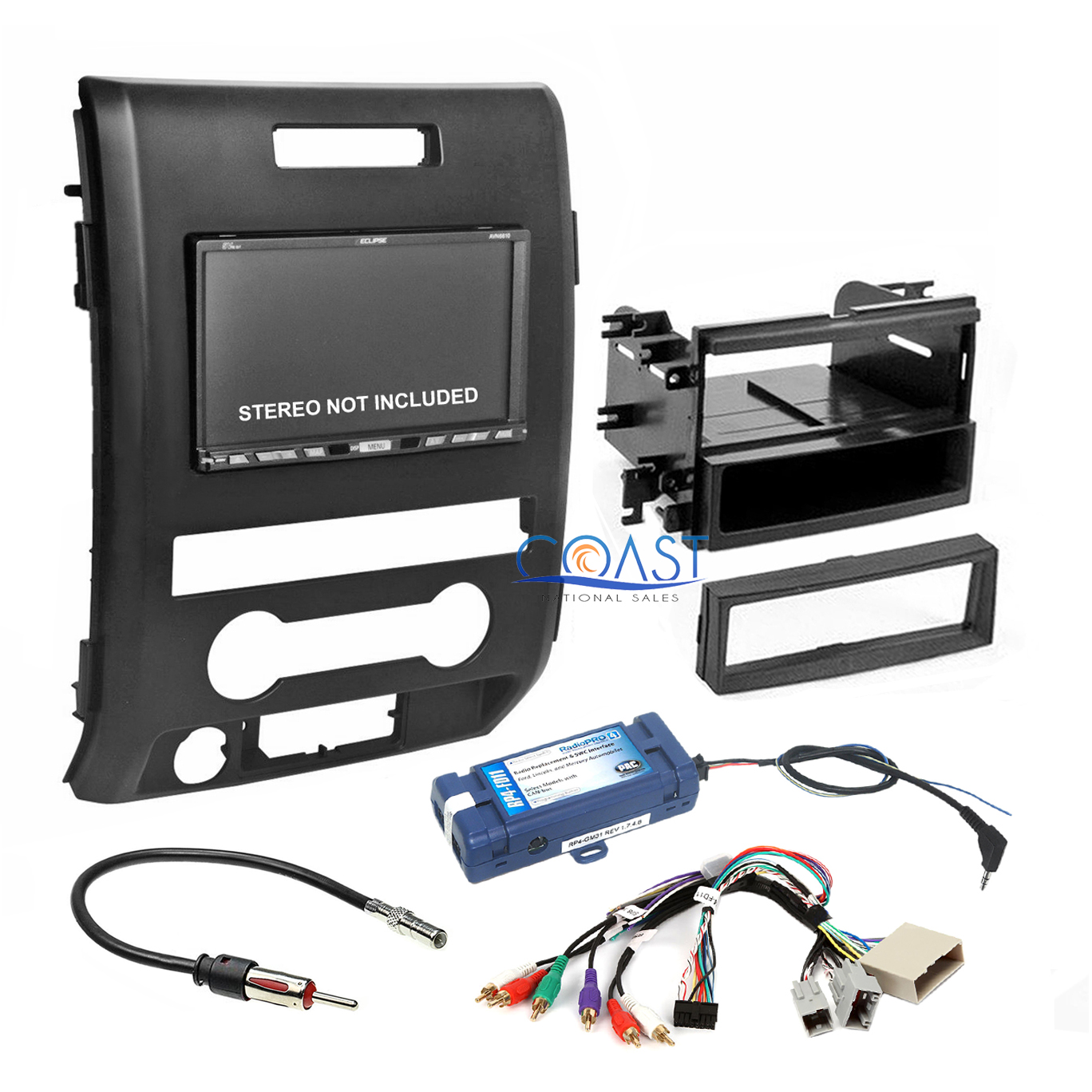 Accessorio Auto Fai Da Te Kit Di Montaggio Doppio DIN Per Autoradio - Per Ford F-150 2009-2014, Kit Installazione Dash, Marca American International Impianto Audio Completo - Foto 5