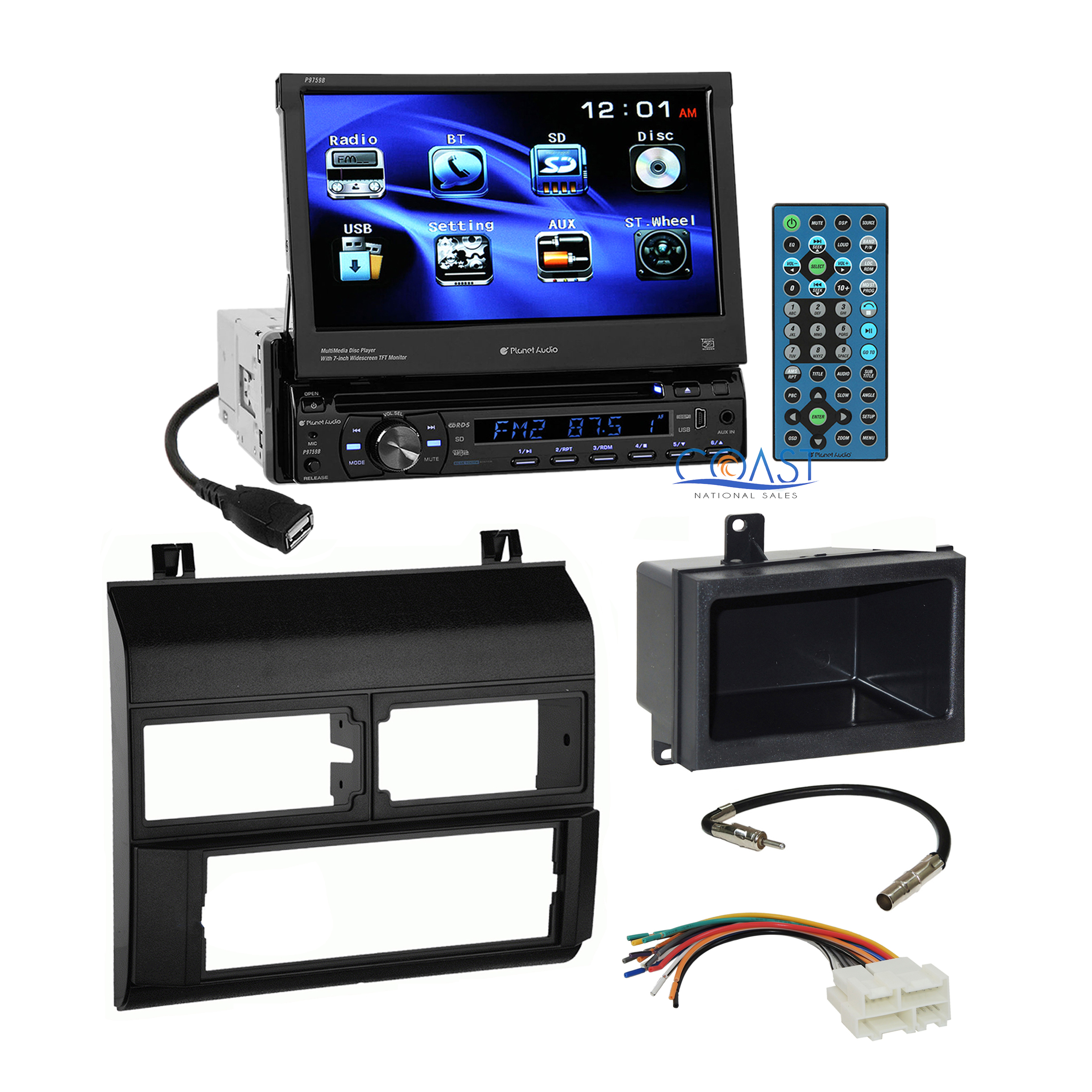 Audio Touchscreen Car Stereo Dash Kit Harness for 8894 Chevy