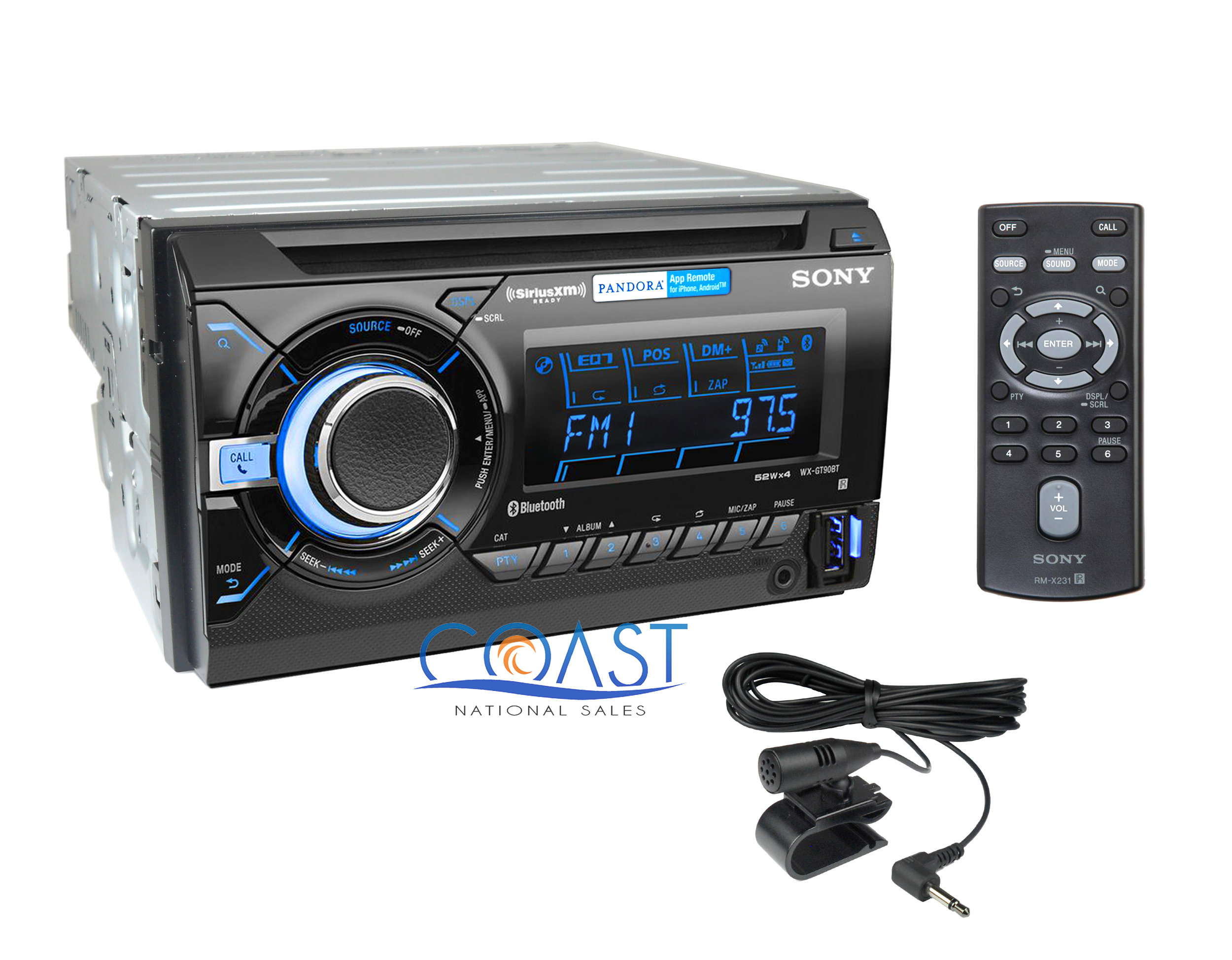 Sony WXGT90BT CD/ MP3/ USB/ SiriusXM/ Pandora/ Bluetooth Receiver w