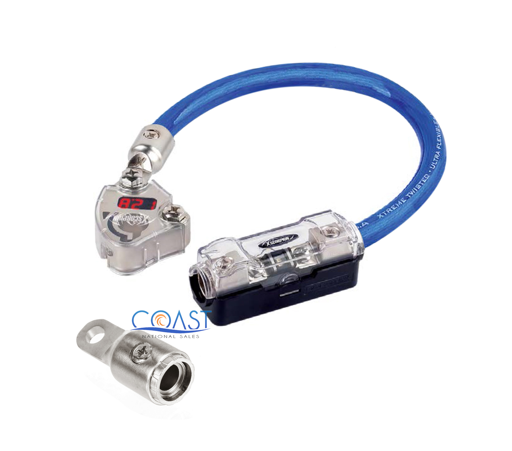 Xscorpion MAK0BL 1/0 AWG Digital Battery Terminal w/ ANL Fuse Holder