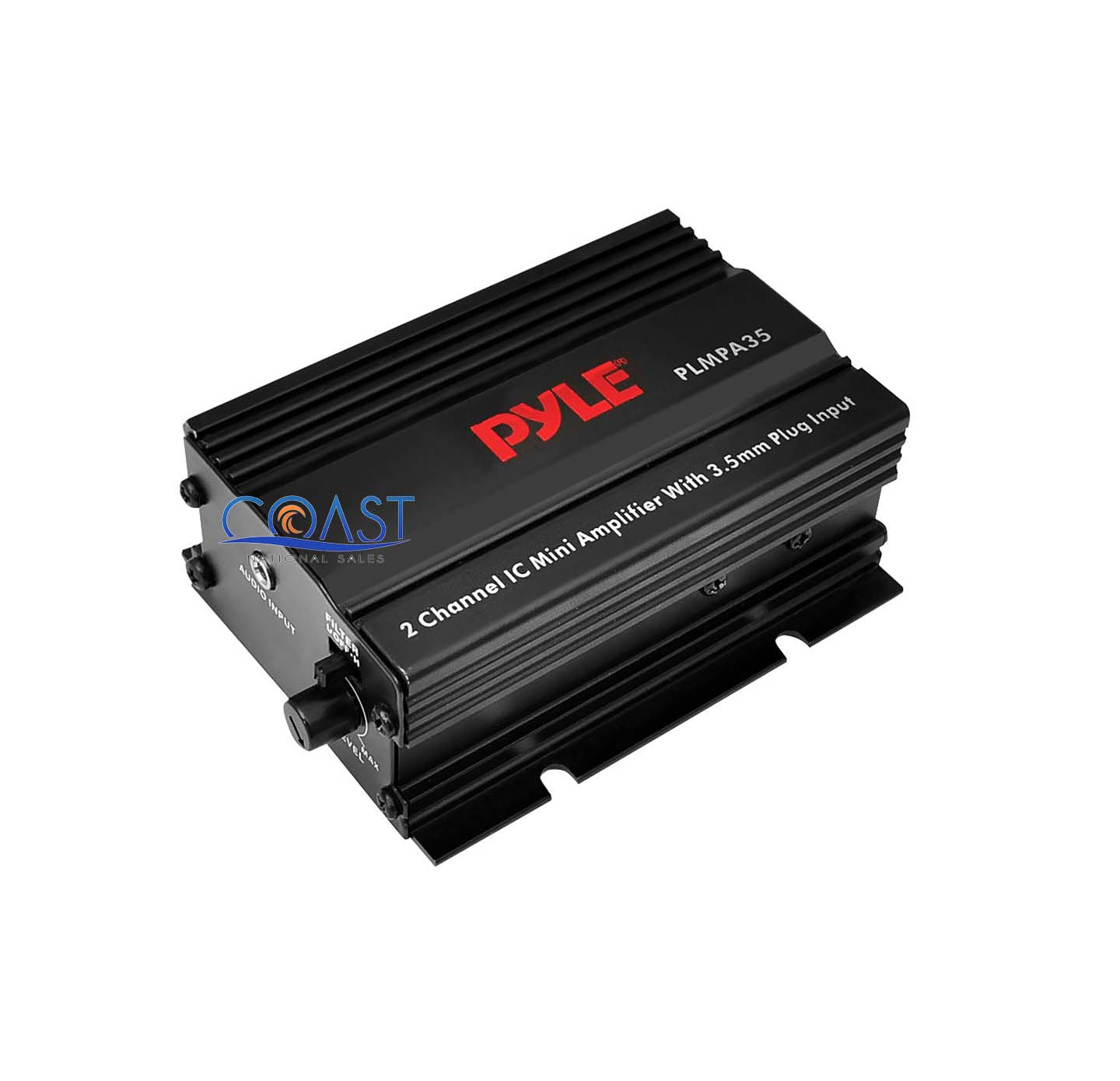 Pyle PLMPA35 2 Channel 300W Mini Amplifier with 3 5mm Input