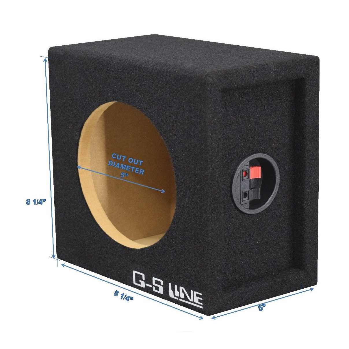 Ground Shaker 61/2" Single Subwoofer Enclosure SQ6.5B Black eBay