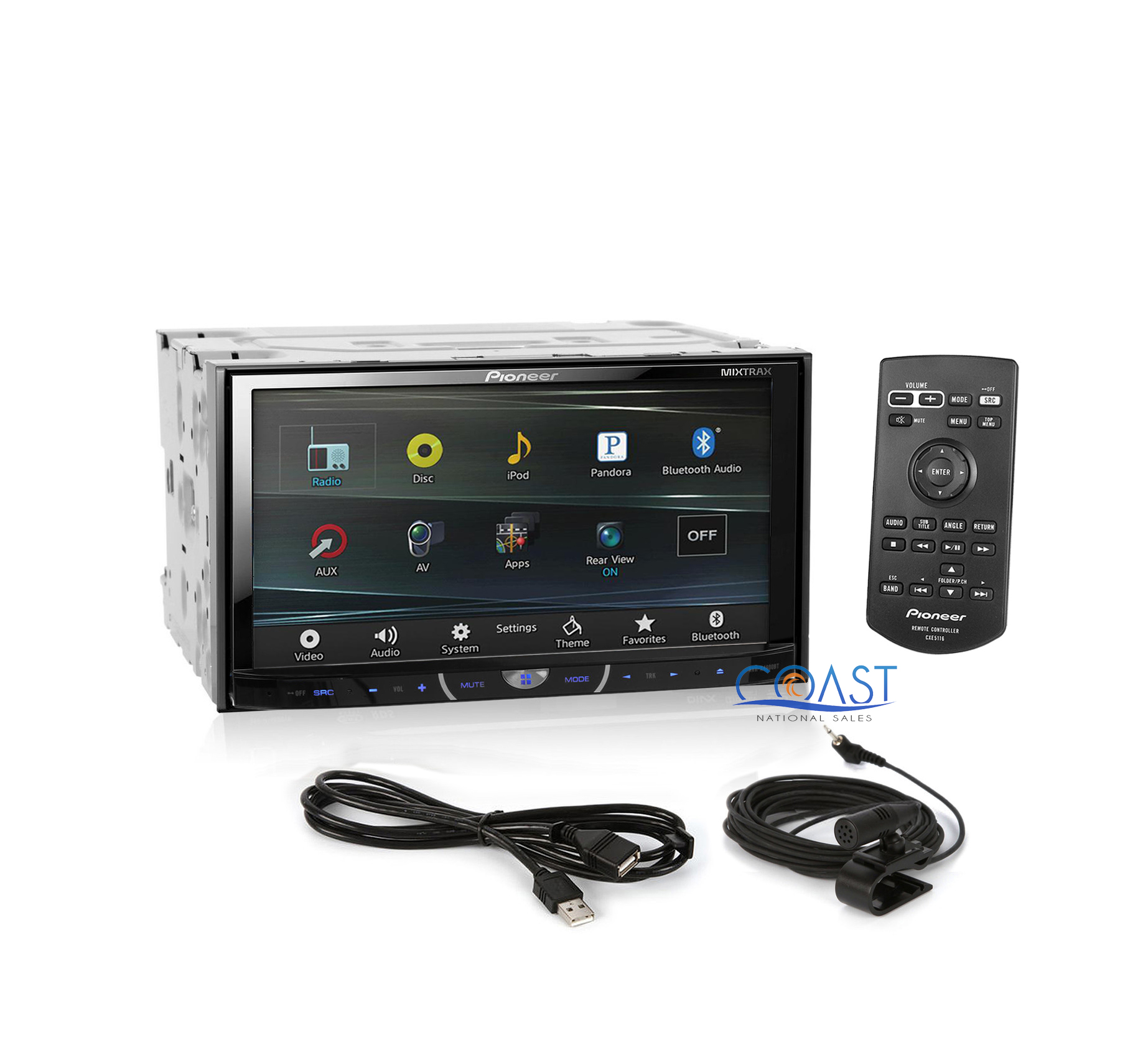 Pioneer AVH X4600BT 7"Touchscreen DVD MP3 Bluetooth Receiver w iPhone