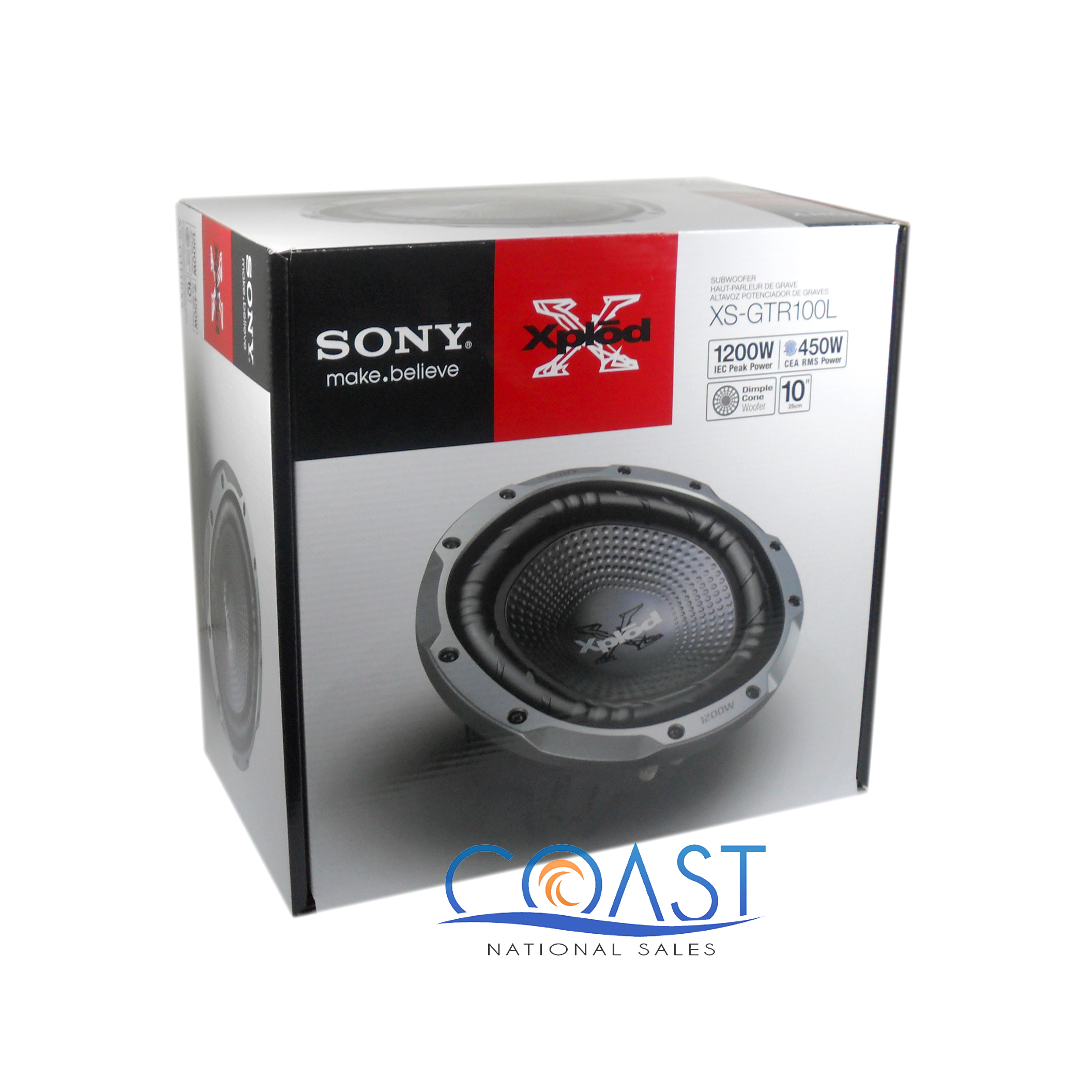 Sony XSGTR100L—Single 10" 1200W 4Ohm Car Subwoofer Xplod Series eBay