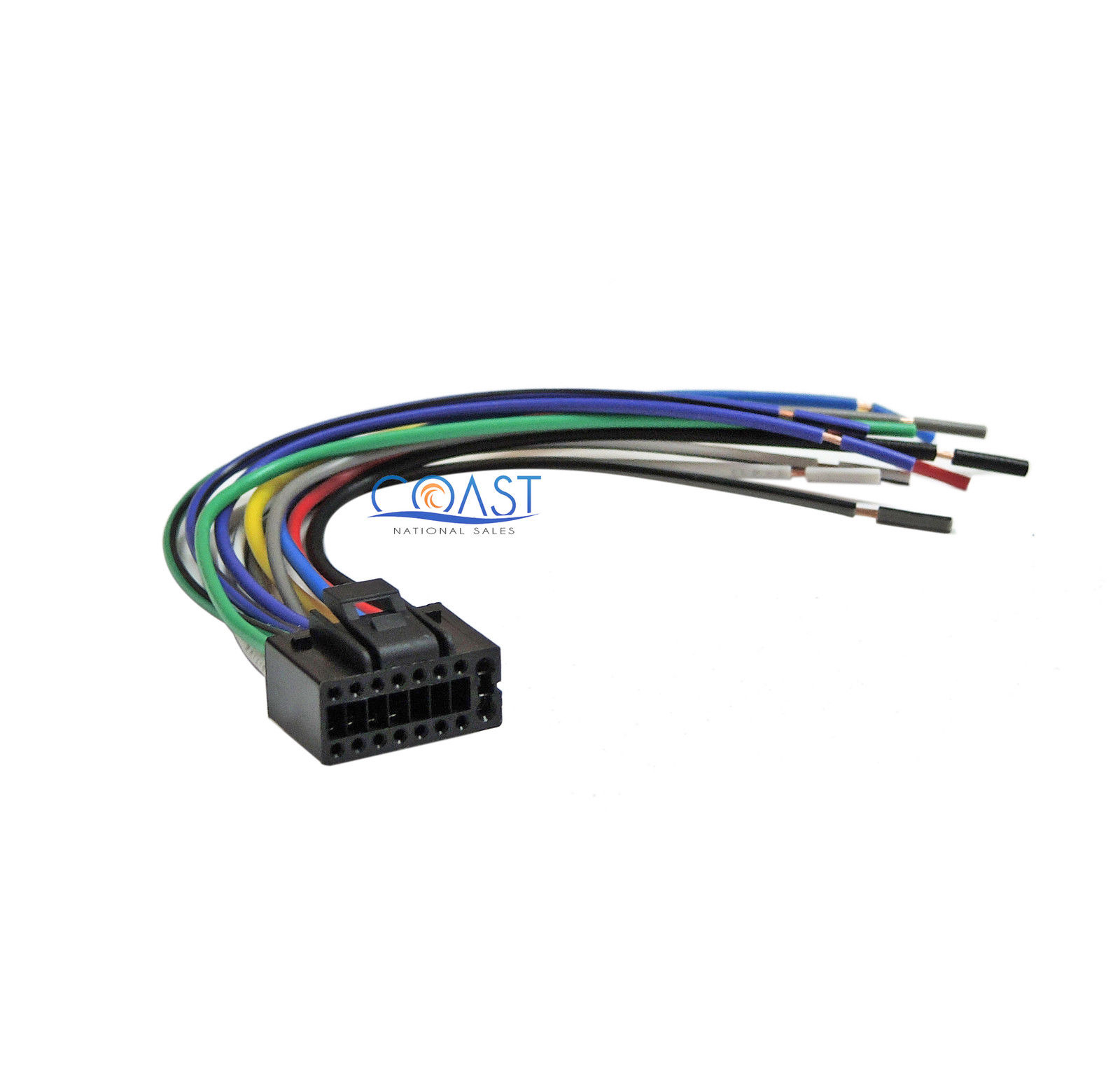 16-Pin Replacement Wiring Harness for 2009 - up JVC Stereo Headunit