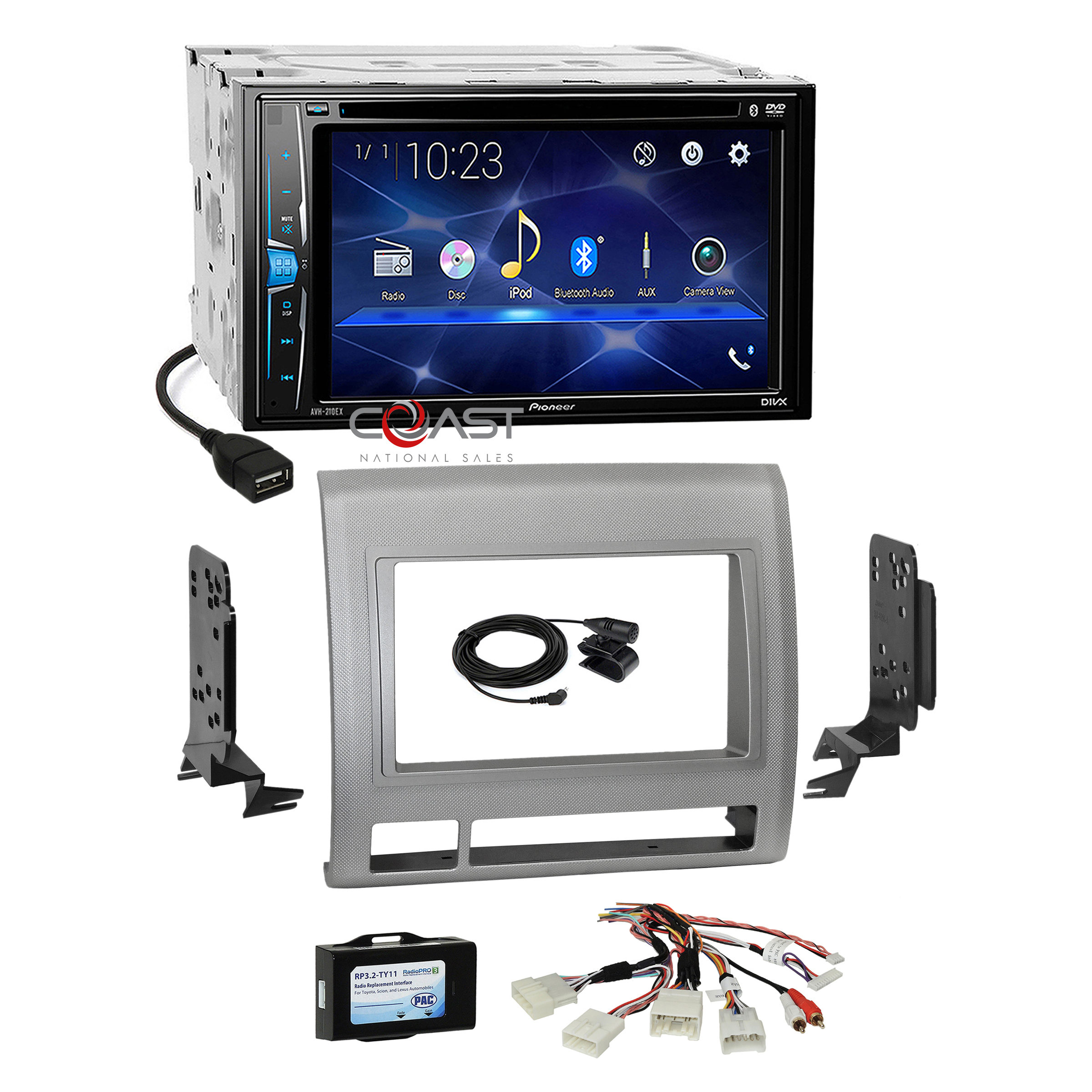 FOR 05-11 TOYOTA TACOMA PIONEER TOUCHSCREEN BLUETOOTH USB AUX RADIO STEREO PKG 