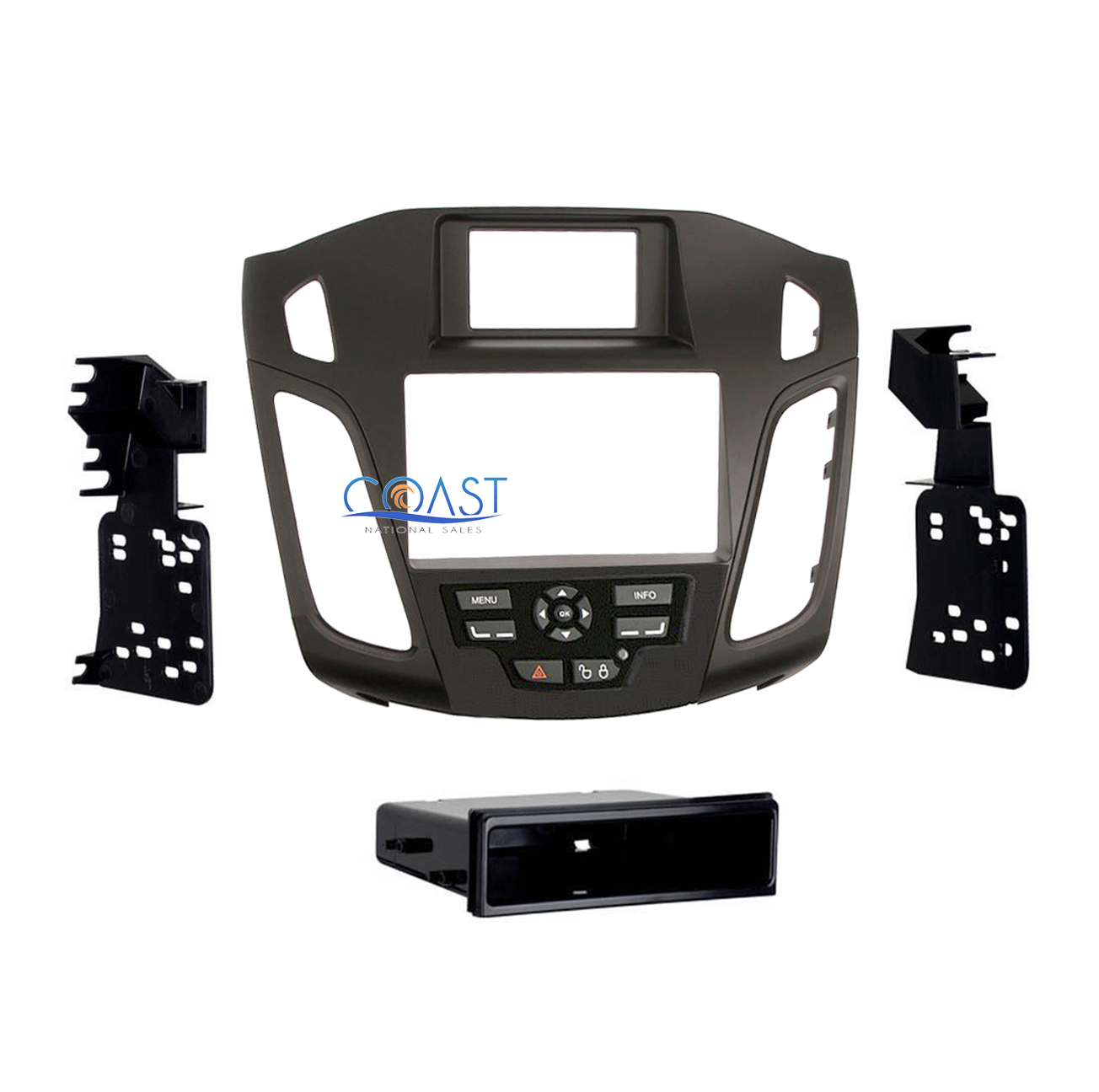 Car Stereo Radio Black Single Double Din Dash Kit for 2012 Car Stereo Radio Black Single Double Din Dash Kit for 2012