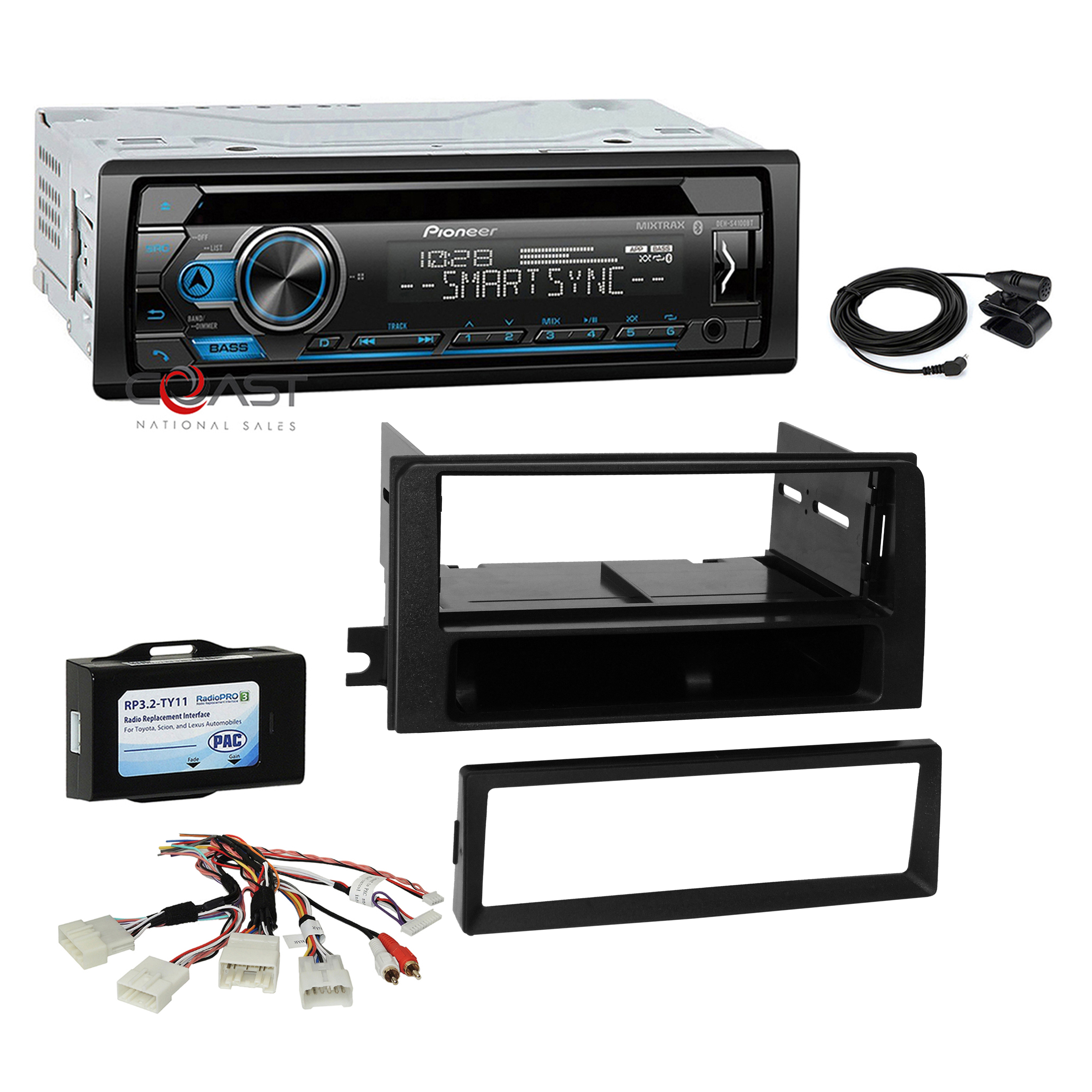 Car Radio Stereo Single Din Dash Kit Wire Harness for 2003-09 Toyota 4 Runner