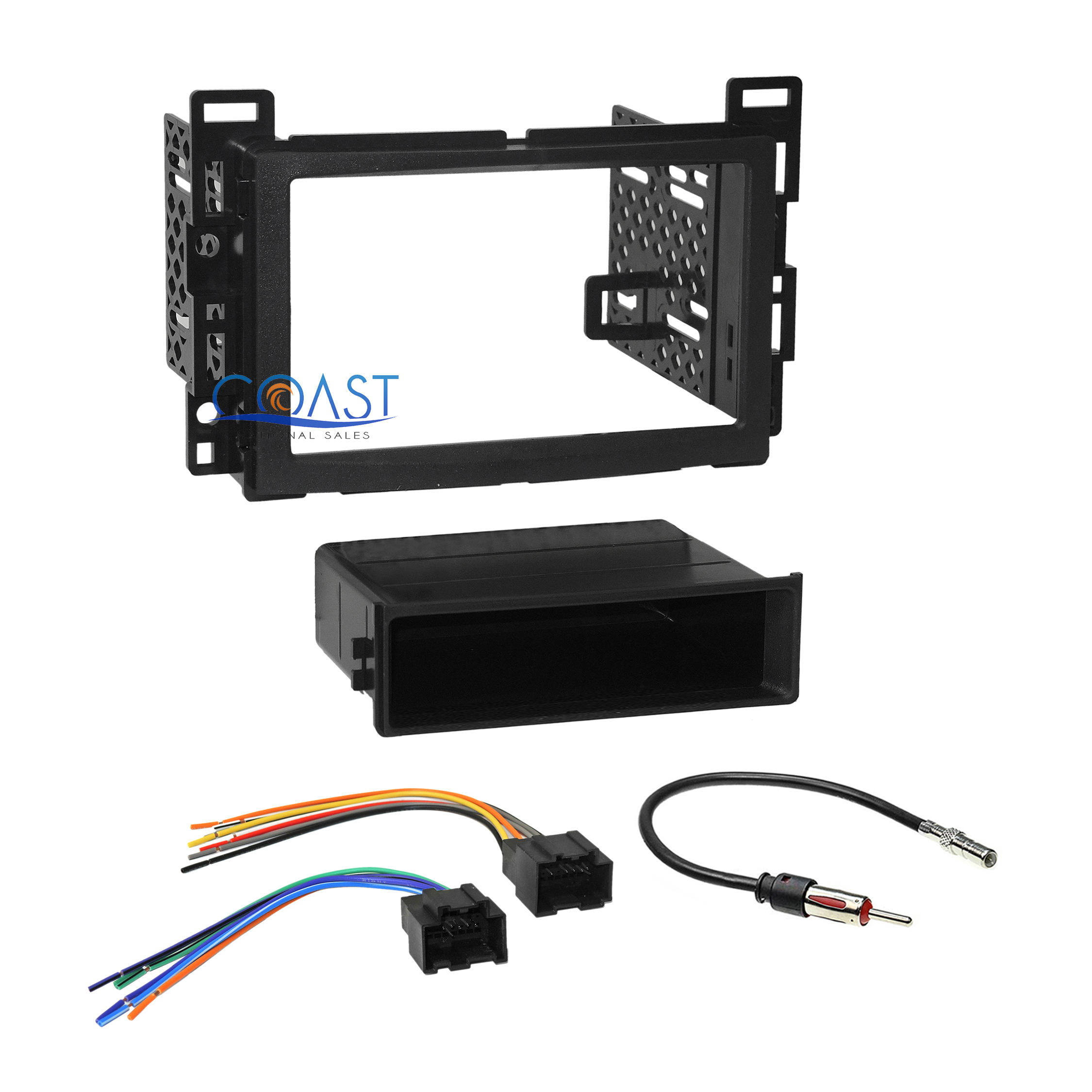 Car Radio Stereo Single 2din Dash Kit Wire Harness For