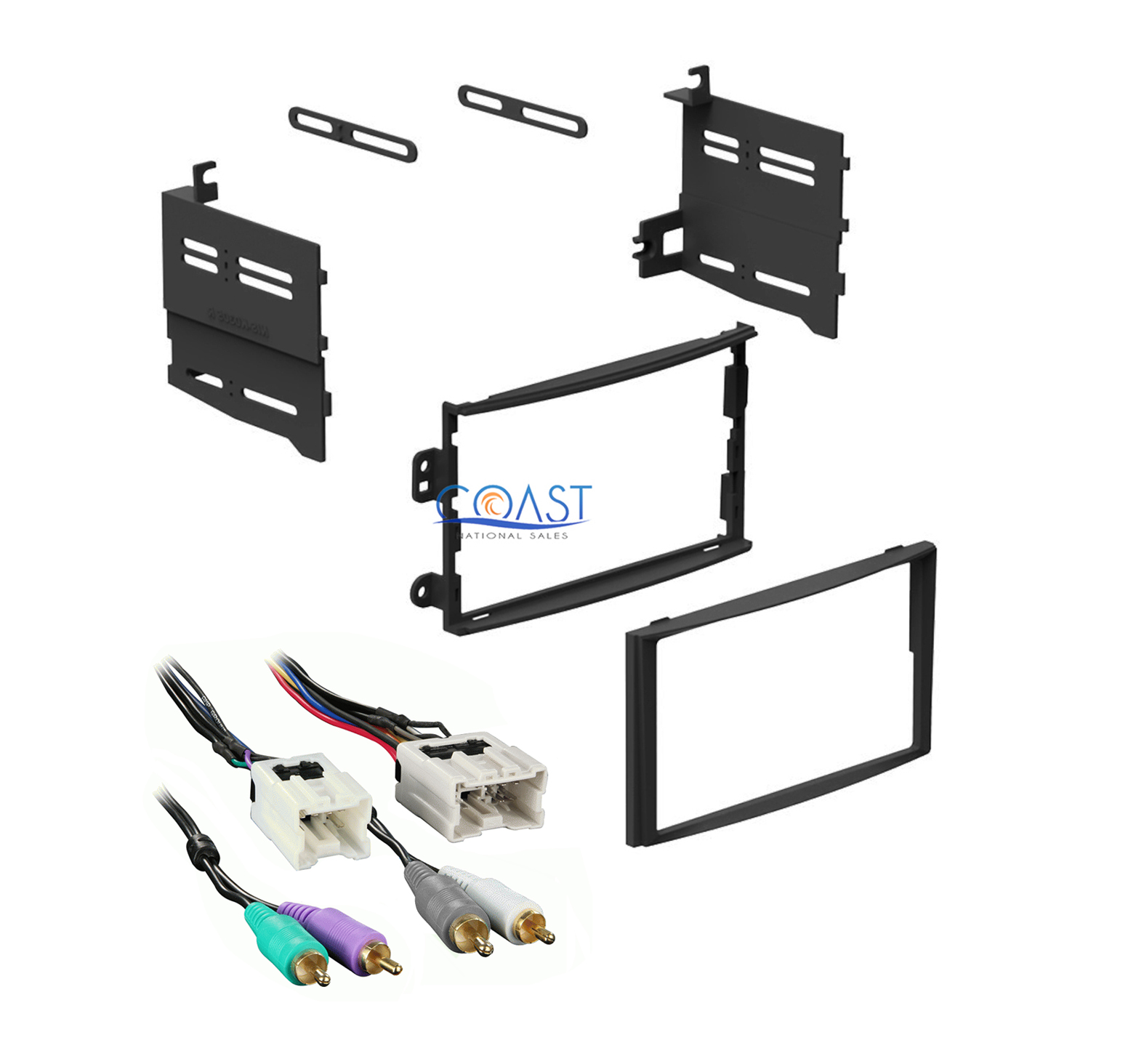 Double DIN Car Stereo Dash Kit Wire Harness for 2003-2005 Nissan 350Z
