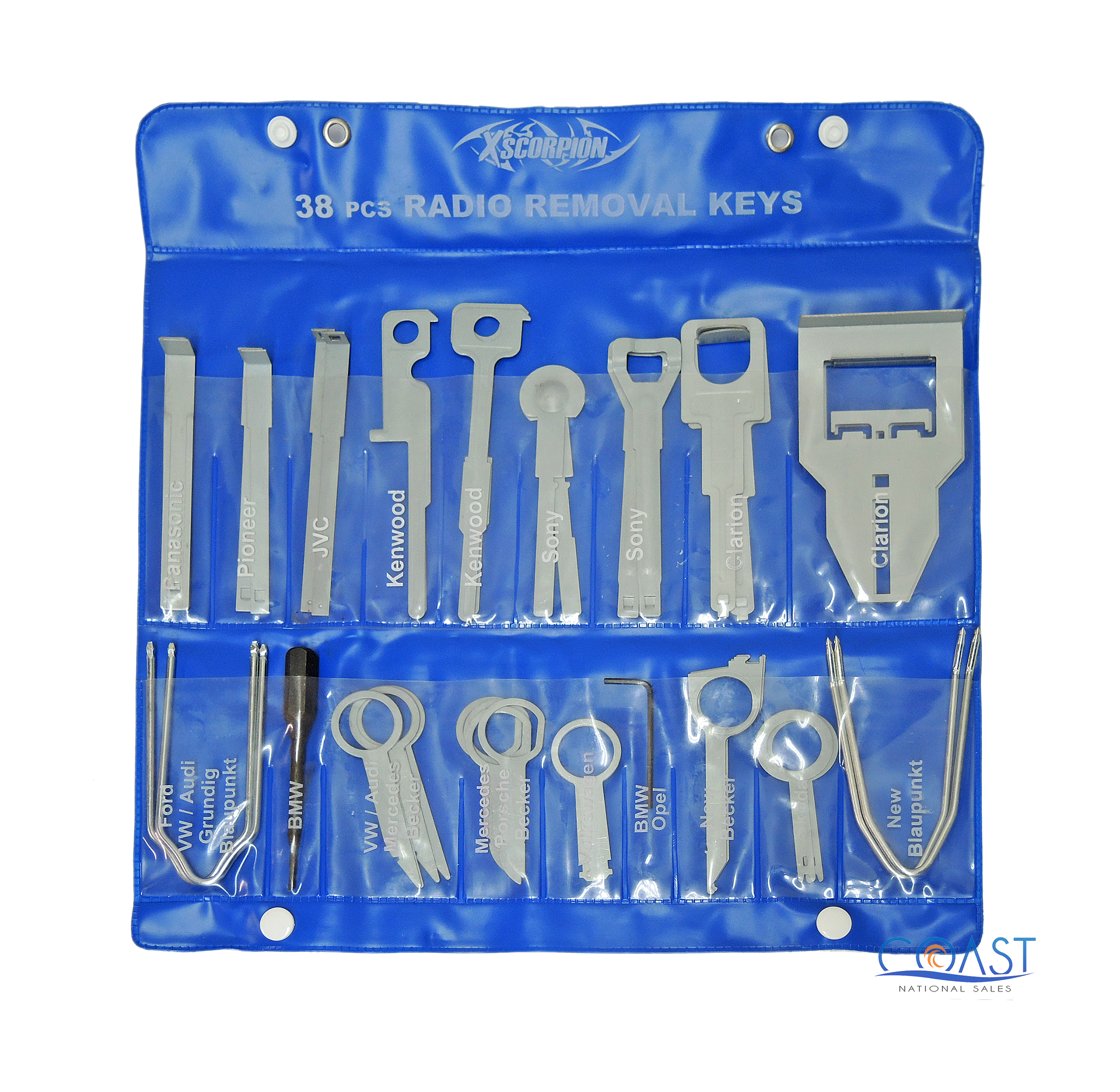 Car Audio Universal Head Unit Radio Removal Keys 38 pcs for BMW Pioneer