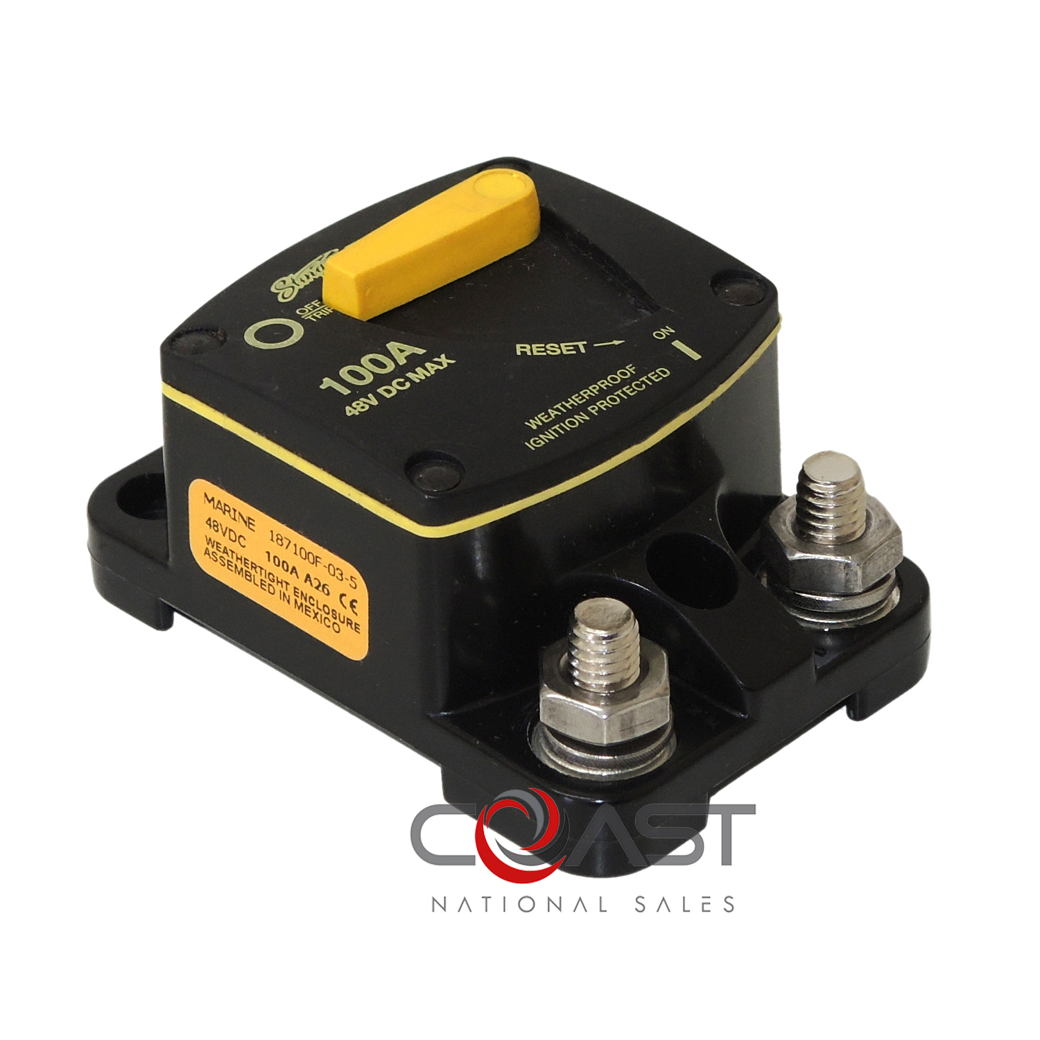 Stinger Marine 100 Amp Circuit Breaker Protection Easy Reset