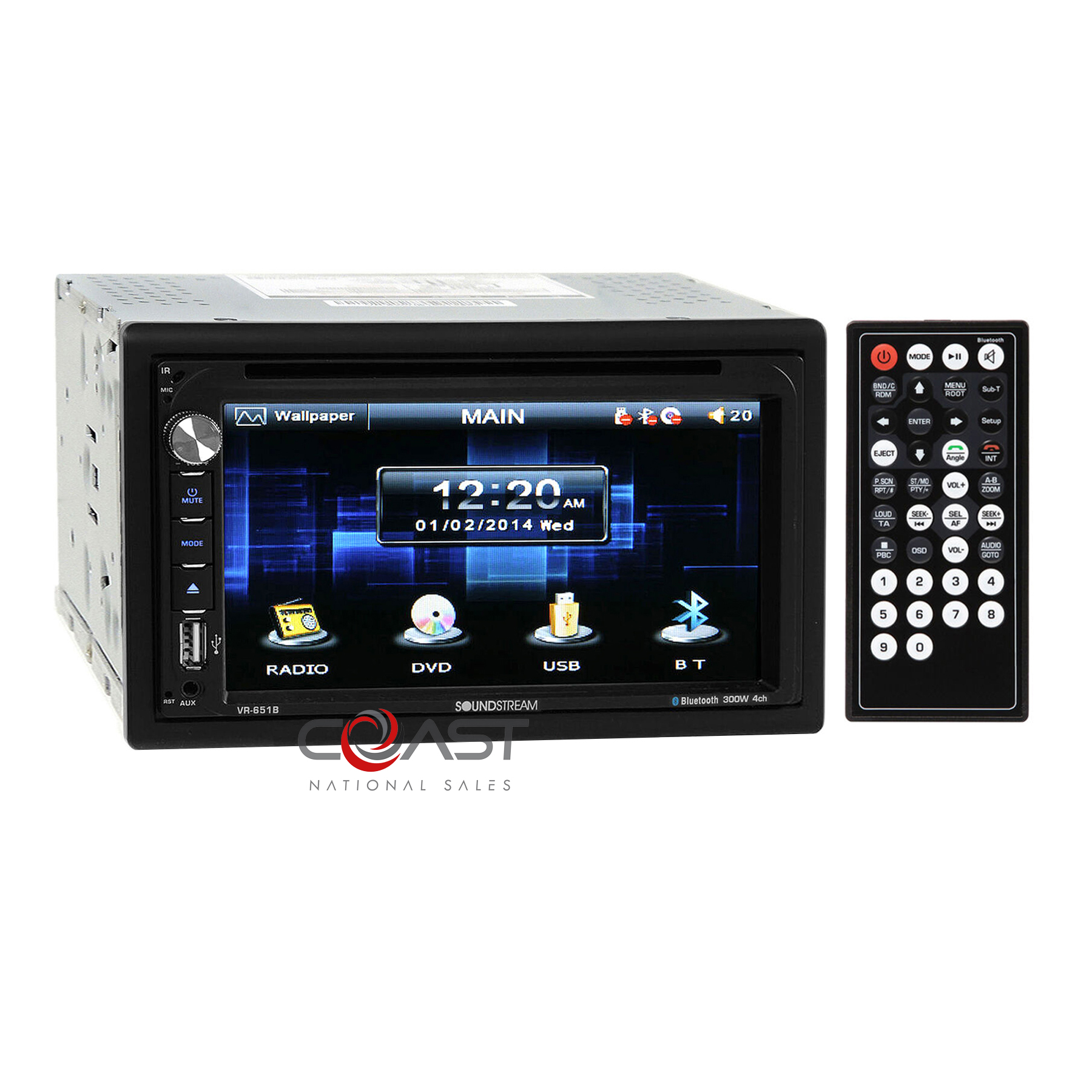Soundstream Touchscreen DVD USB Camera Ready Steering Input Car Stereo
